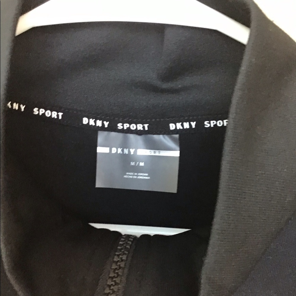DKNY Sport Woman’s 1/2 Zip Pullover Black / White - Picture 4 of 7